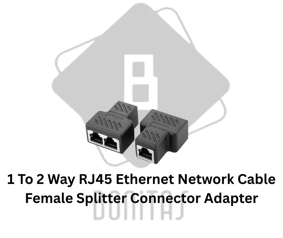 1 To 2 Way RJ45 Ethernet Network Cable Female Splitter Connector Adapter