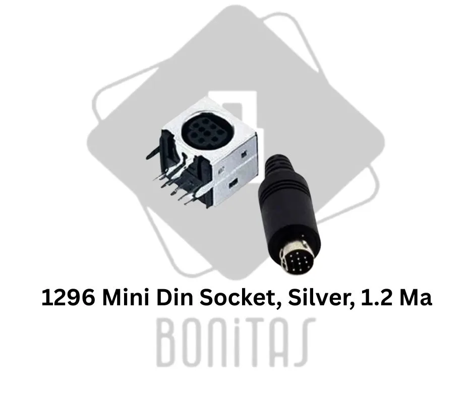 1296 Mini Din Socket Silver 1.2 Ampier