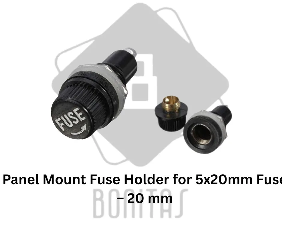 Panel Mount Fuse Holder for 5x20mm Fuse – 20 mm