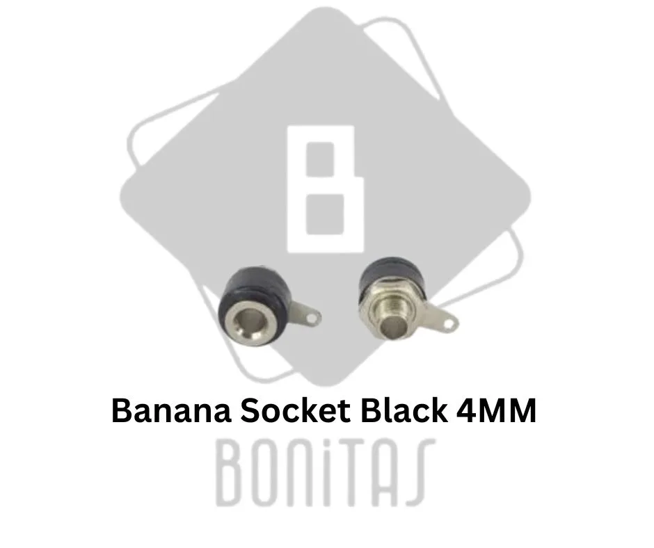 Banana socket black 4mm