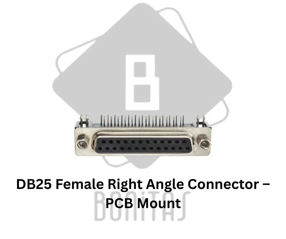 DB25 Female Right Angle Connector – PCB Mount