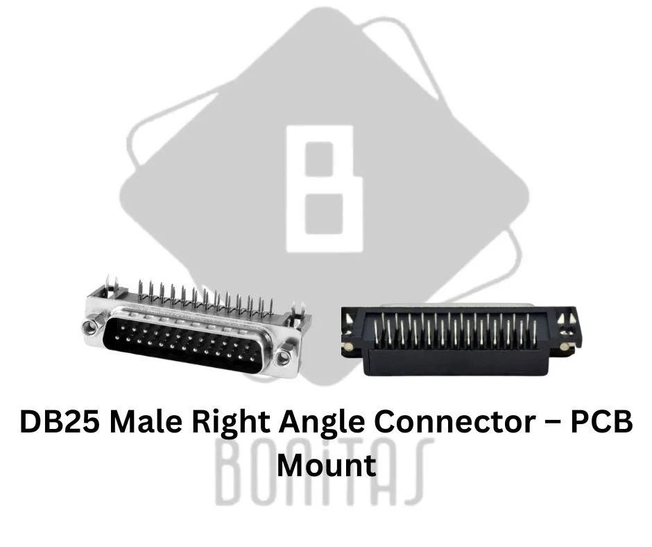 DB25 Male Right Angle Connector – PCB Mount