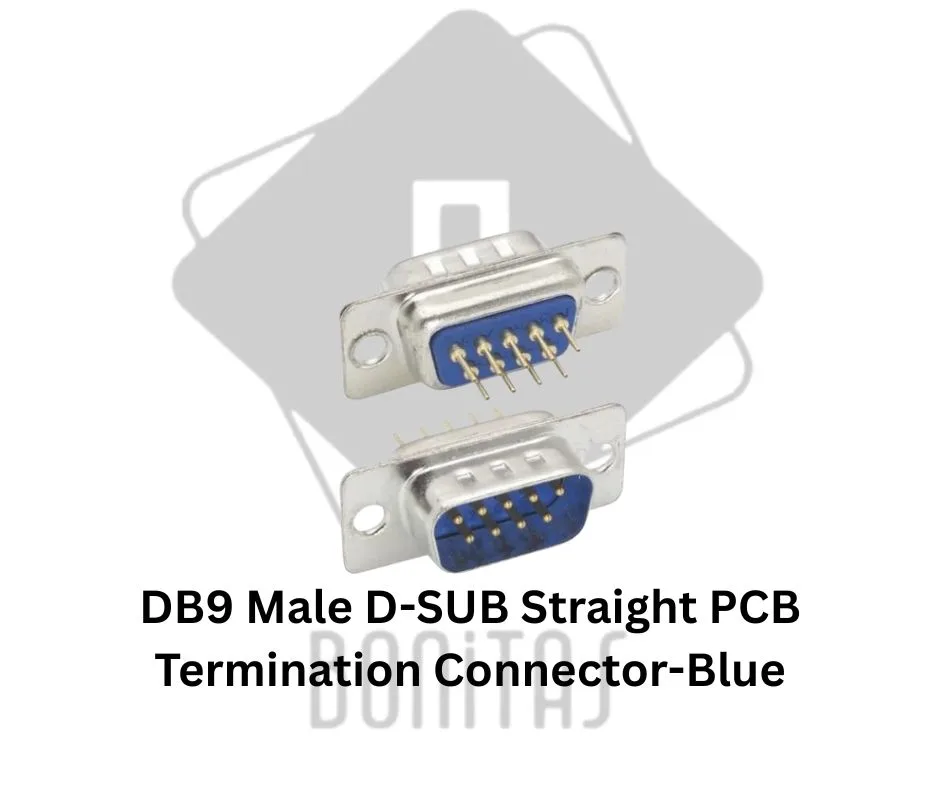 DB9 Male D-SUB Straight PCB Termination Connector-Blue