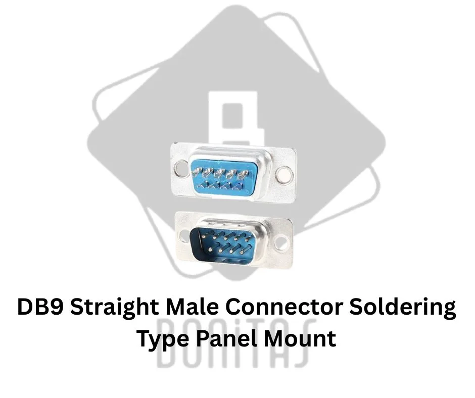DB9 Straight Male Connector Soldering Type Panel Mount