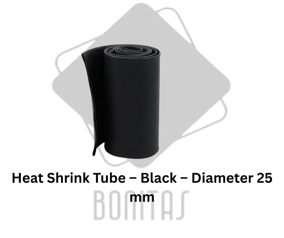 Heat Shrink Tube – Black – Diameter 25 mm