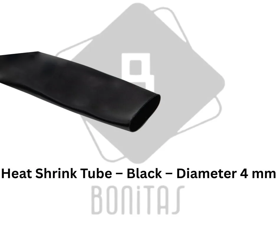 Heat Shrink Tube – Black – Diameter 4 mm